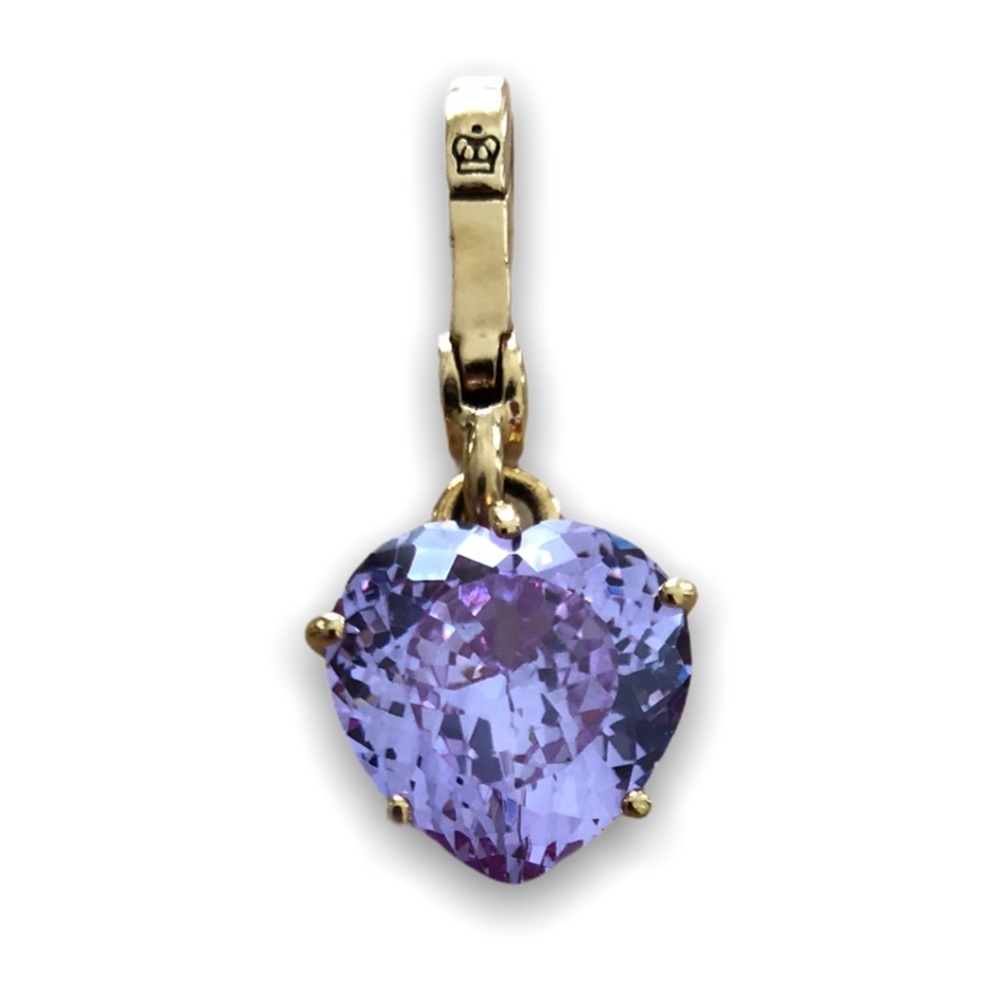 Juicy Couture Gold Purple Heart Charm